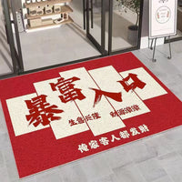 Commercial Loop Pile Entrance Mat for Shops and Restaurants, Thickened, Dirt-Resistant Welcome Red Carpet, Customizable