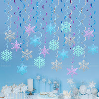 Christmas Snowflake Swirl Hanging Decorations for Winter Holiday Parties