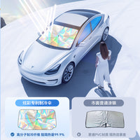 Retractable Laser Car Windshield Sun Shade Umbrella for UV Protection