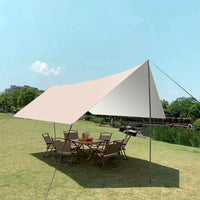 Outdoor Silver-Coated Camping Tent Windproof Sunshade Canopy Portable Rainproof