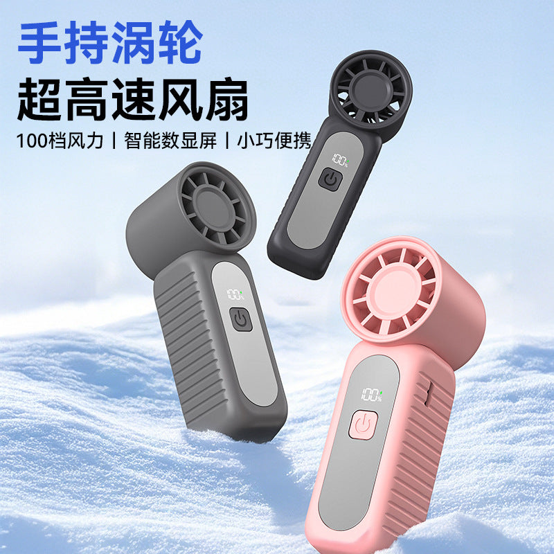 Q12 Mini Portable Handheld USB Fan with High-Speed Brushless Motor, Rechargeable, Ultra-Quiet for Home Office Dorm