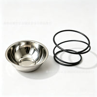 Stainless Steel Pet Bowl with Non-Slip Stand, Detachable Cat Dog Food and Water Feeder