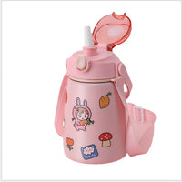 Large Capacity Stainless Steel Insulated Water Bottle with Straw for Kids and Students