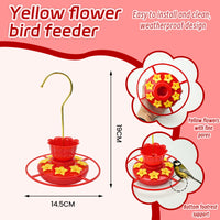 Outdoor Plastic Yellow Flower Bird Feeder for Garden