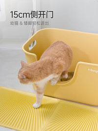 Mango Large Open Cat Litter Box with Anti-Splash Design