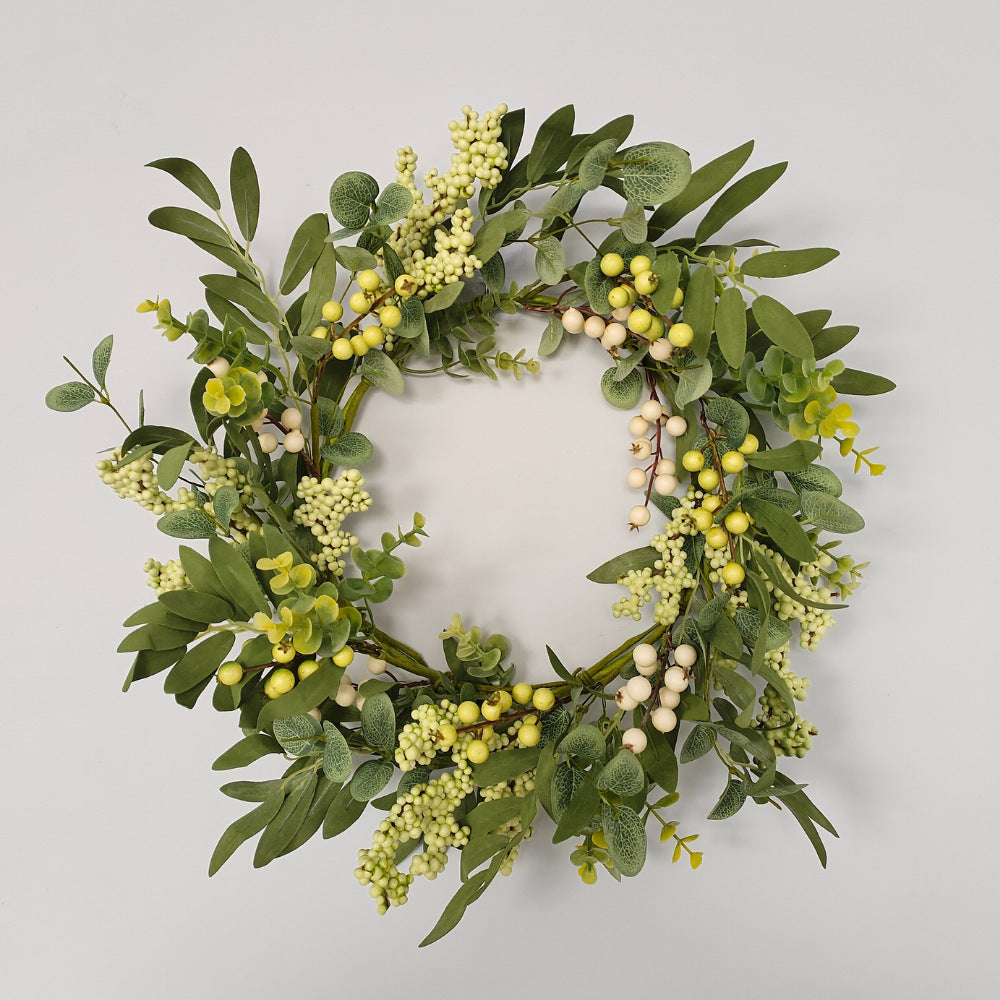 Artificial Berry and Eucalyptus Garland for Spring/Summer Door Decor