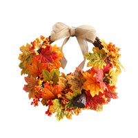 Autumn Berry & Maple Leaf Thanksgiving Wreath for Door or Wall Decor