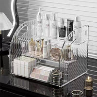 Acrylic Multi-Layer Cosmetic Organizer for Vanity and Countertop, Clear Skincare and Perfume Display Stand