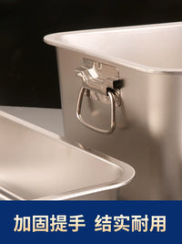 Stainless Steel Square Ice Bucket for Home Bar Commercial Outdoor Use, Large Capacity Beer Chiller and Food Container