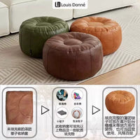 Pumpkin Oval Storage Ottoman with Lid, Multifunctional Footrest Stool for Living Room, Home Organization