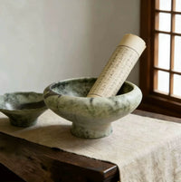 Vintage Ripple Ceramic Planter for Hydroponics & Moss Balls, Hotel Tea Tray Decor