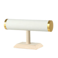 Jewelry Display Stand with Wooden Base for Bracelets, Watches, and Small Ornaments