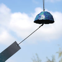Japanese Cast Iron Wind Chime with Cherry Blossom and Firework Designs