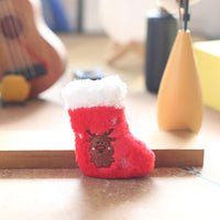 Cute Christmas Boot Plush Keychain Pendant