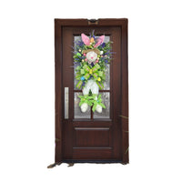 Easter Cartoon Theme Simulation Plant Wreath Hanging Ornament for Door Decoration