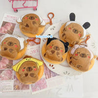 Cute Capybara Plush Coin Purse with Headphone Storage and Keychain, Ideal Gift