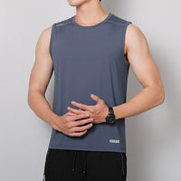 Men's Ice Silk Quick-Dry Athletic Tank Top for Summer Workouts and Casual Wear