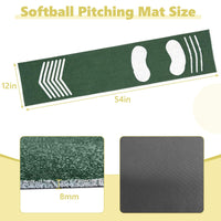 Baseball Softball Batting Stance Training Mat with Loop Pile Surface, Durable & Easy Clean