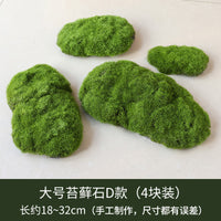 Artificial Moss Stones for Home Decor and Landscaping, Flocked Moss Rocks