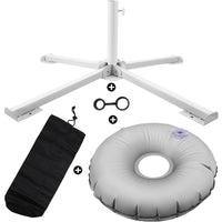 Foldable Beach Umbrella Stand with Adjustable Portable Sunshade Patio Umbrella Base and Water Bag