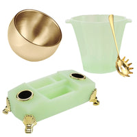 Acrylic Fruit Plate Set with Microphone Stand for KTV Bar Party Room Table Decor
