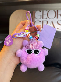 Cute Sootball Plush Keychain for Bags and Car Keys
