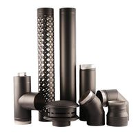 304 Stainless Steel Chimney Flue Pipe for Wood Burning Stoves and Fireplaces, 150mm Diameter