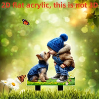 2D Acrylic Pet and Dog Garden Stake Decoration