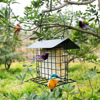 Hanging Metal Bird Feeder for Outdoor Garden & Yard