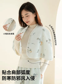 Maternity Nursing Shawl Pure Cotton Postpartum Breastfeeding Cape for Women