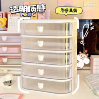 Desktop Study Desk Organizer Office Storage Box Stationery Pen Holder Tabletop Shelf Cute Drawer Type