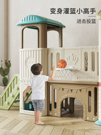 Kids Indoor Outdoor Slide and Swing Set with Play Area
