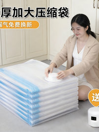 Vacuum Storage Bags for Comforters, Clothes, and Travel - Thickened Transparent Space Saver Bags