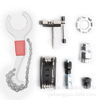 Bunguo Portable Bicycle Repair Tool Kit for Mountain Bikes with Tire Repair and Cycling Bag