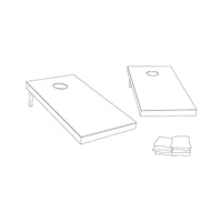 Wooden Cornhole Board Set with Beanbags for Outdoor Games