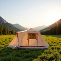 Family Outdoor Camping Tunnel Tent - Waterproof, Sun Protection, Double Layer, Portable, Automatic Setup