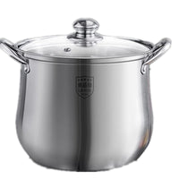 Stainless Steel Stock Pot with Steamer Basket, Thickened Large Capacity Soup Stew Pot for Induction Cooker