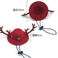 Christmas Pet Antler Hat and Collar Set for Cats and Small Dogs
