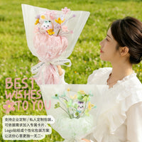 Cute Chenille Stem DIY Kit Dog Doll Bouquet Creative Birthday Gift for Girlfriend Girls Bestie