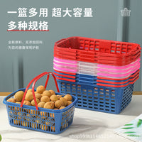 Disposable Plastic Fruit Baskets with Handle for Picking Strawberries and Small Fruits