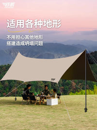Adjustable Tent Pole Holder with Ground Stakes for Canopy & Awning Support