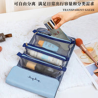 Waterproof 4-in-1 Detachable Cosmetic Bag for Travel and Daily Use