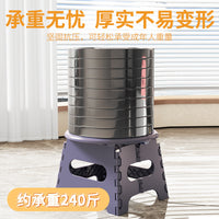 Foldable Portable Plastic Stool for Kids and Adults, Thickened Fruit-Themed Round Stool for Home, Outdoor, and Storage