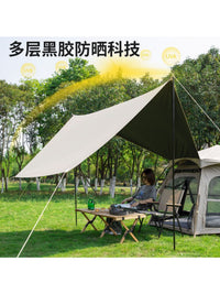 Automatic Pop-Up Hexagonal Camping Tent with Integrated Canopy for Outdoor Activities
