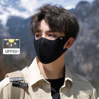 Unisex Ice Silk Sun Protection Face Mask UV Resistant Breathable Lightweight for Summer Outdoor Activities