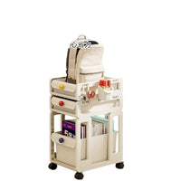 Mobile Bookshelf Cart with Wheels, Multi-layer Storage Rack for Home Office and Students