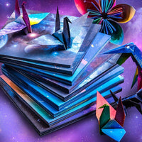 Starry Sky Origami Paper for Kids, Double-Sided Square Craft Paper for DIY Projects, Kindergarten Art Supplies, Thousand Paper Cranes, Constellation Theme