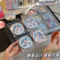 Anime Badge and Keychain Collector Album for 58mm/75mm Badges, A5/A4 Display Storage Book with Multi-Grid Pages