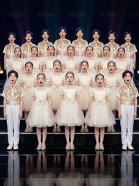 Girls' Performance Dress for Choir, Recitation, Speech Contests, and Hosting Events