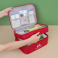 Multi-layer First Aid Kit Bag Portable Medical Storage Organizer for Home and Travel